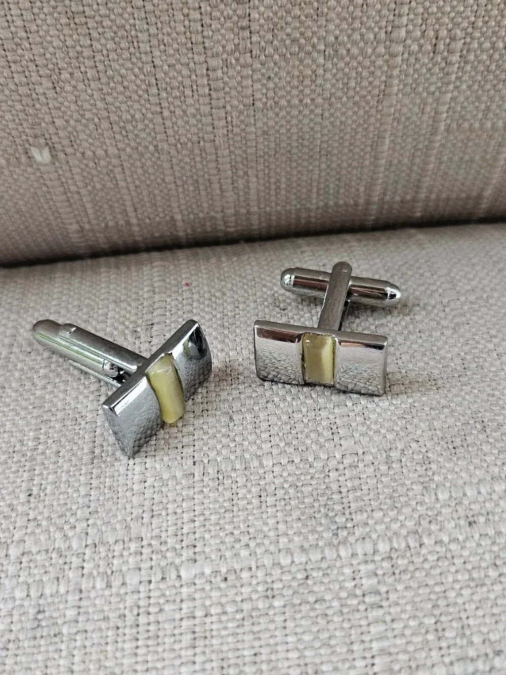 Joseph Abboud Men Cufflinks Silver Tone Dress Shirt Cuff Links New w/ Defect